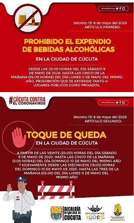 Ley seca y toque de queda en Cúcuta