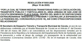 Prologan medida de pico placa en Cúcuta