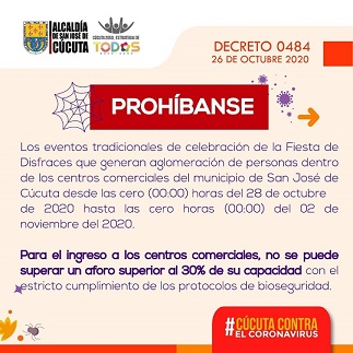 Toque de queda nocturno para menores de edad por fiesta de disfraces en Cúcuta