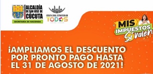 Amplían plazos para pagar impuestos en Cúcuta