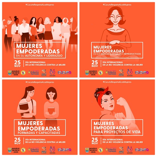 Mujeres empoderadas en el Día Internacional de la no violencia a la mujer