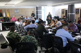 Reunión autoridades de Cúcuta coordinando logçistica y seguridad elecciones octubre 2019