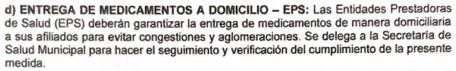 Medidas en Cúcuta por cuarentena en agosto Alivio a usuarios de energía y gas 020820decreto203medicamentosdomicilio