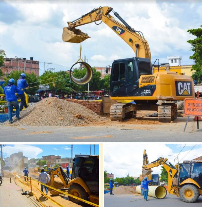 Avanzan obras de Aguas Kpital Cúcuta en alcantarillado en Canal Bogotá 240521TuberiasCanalBogota
