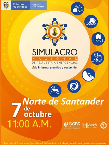 Simulacro nacional de evacuación el 7 de octubre en Norte de Santander 011021Simulacro
