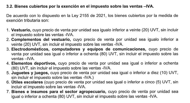 Medidas especiales de Superindustria para controlar Día Sin Iva 281021BienesExentosDiaSinIva