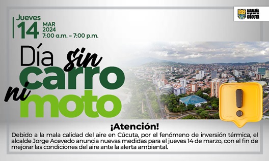 Día sin carro ni motos particulares en Cúcuta este 14 de marzo 110324diaSinCarroCuc