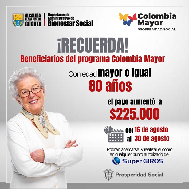 Octavo pago del subsidio de Colombia Mayor 14 08 24 Subsidio Colombia Mayor1