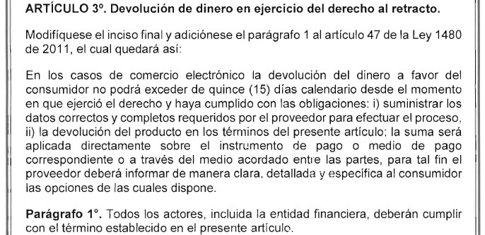 Nuevas disposiciones de protección al comercio electrónico en Colombia